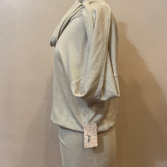 NWT FREE PEOPLE SUNDOWN COWL NECK KNIT DRESS M - Picture 8 of 8